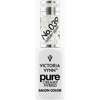VICTORIA VYNN Hybridní gel lak PURE CREAMY HYBRID 039 Luxury Silver 8 ml
