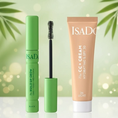 IsaDora Сет Изящен грим Isadora Спирала Black The Build Up Grow § Веган CC крем SPF30