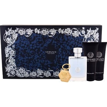 Versace Pour Homme EDT 100 ml + sprchový gel 100 ml + balzám po holení 100 ml + klíčenka dárková sada