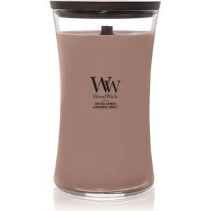 WoodWick Crystal Ginger ароматна свещ с дървен фитил 610 гр