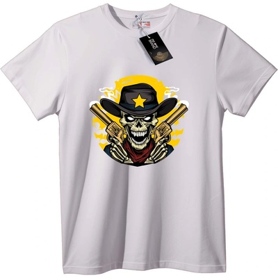NOONEBRAND Тениска Шерифски Череп - 2XL, Black