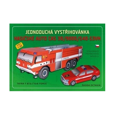Hasičské auto CAS 30/9000/540-S3VH - Jednoduchá vystrihovačka