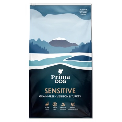 Prima Pet Premium Prima Dog Venison Turkey Grain Free Adult Sensitive - суха храна за пораснали кучета БЕЗ ЗЪРНО с еленско и пуешко месо - 10 кг - 10107