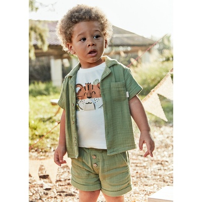 Mayoral Kraťasy mušelinové SAFARI khaki BABY