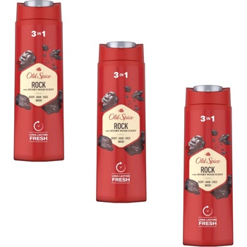 Old Spice Rock 3v1 sprchový gél a šampón pre mužov 3x400 ml