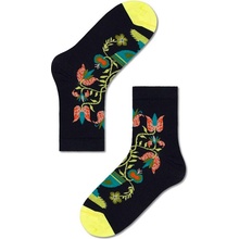 Happy Socks Veselé členkové ponožky čierna žltá červená