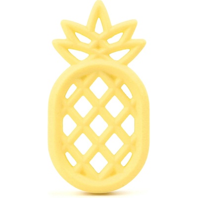 Silikonové kousátko - krémově žluté - ananas - 84 x 44,5 x 10 mm - 1 ks