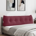 vidaXL Възглавница за гръб Виненочервен 160 x 24 x 50 см текстил (42014531)