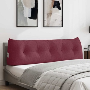 vidaXL Възглавница за гръб Виненочервен 160 x 24 x 50 см текстил (42014531)