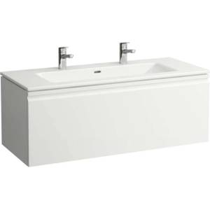 Laufen Pro S - Шкафче с двойна мивка, 120x53x50 см, 1 чекмедже, матово бяло H8609684631071 (H8609684631071)