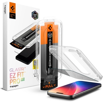 Spigen Стъклено защитно покритие с определен ъгъл на виждане за дисплея за iPhone 16 Pro, iPhone 17, iPhone 17 Pro - Spigen Glass tR EZ Fit Pro HD Privacy Tempered Glass (AGL10098)