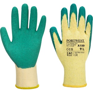 Portwest classic grip a150 / Латексови ръкавици - зелени l (a150gnrl)