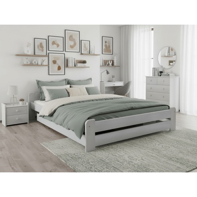 Textilomanie Postel Emily 140 x 200 cm, bílá Rošt: Bez roštu, Matrace: Matrace Deluxe 10 cm