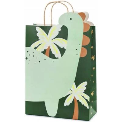 Darčeková taška dinosaurus PartyDeco papierová 37x24 cm