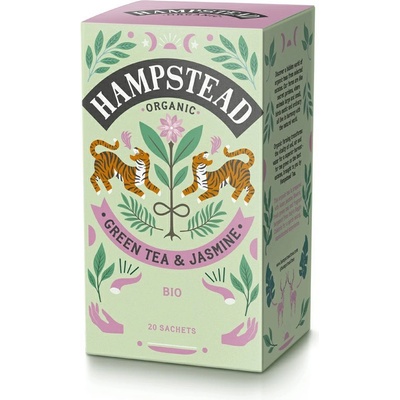 Hampstead Tea - БИО зелен чай с жасмин и бергамот, 20 бр