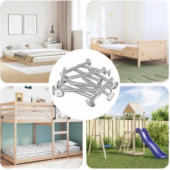 vidaXL Дървени винтове 1350 pcs Сребрист Стомана (864390)