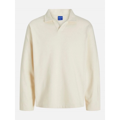JACK & JONES Блуза Jack and Jones Men's Split Neck Sweat Crew Sweatshirt - Antique White