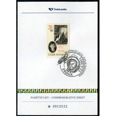 Česká pošta (2011) PLZ 5 - Pamětní list - 50. výročí letu J. Gagarina