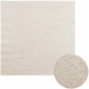 vidaXL Килим "ZIZUR", 120x120 см, визия юта, за закрито и открито (4010376)