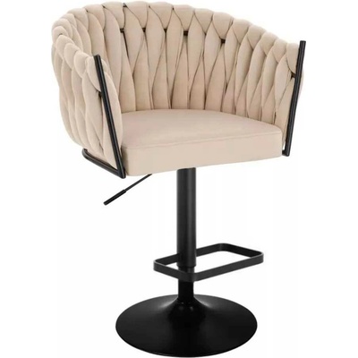 LuxuryForm Design Norden Velur na čiernom tanieri krémová