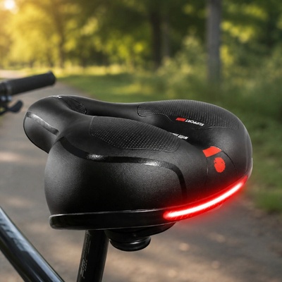 Active sedlo na bicykel komfortné gélové sedlo pohodlné mäkké MTB Cross