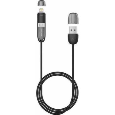 Fujifilm FPCMICROAPLTBLK USB-A - microUSB + Lightning 1m černý