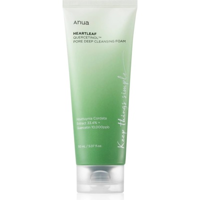 Anua Heartleaf Quercetinol Pore Deep Cleansing Foam дълбокопочистваща пяна за смесена и мазна кожа 150ml