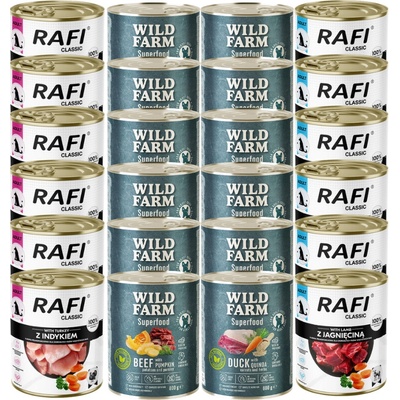 Dolina Noteci a Wild Farm Mix chutí 24 x 800 g