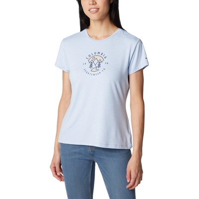 Columbia Dámske komfortné tričko Sloan Ridge™ Graphic SS Tee bledo modré