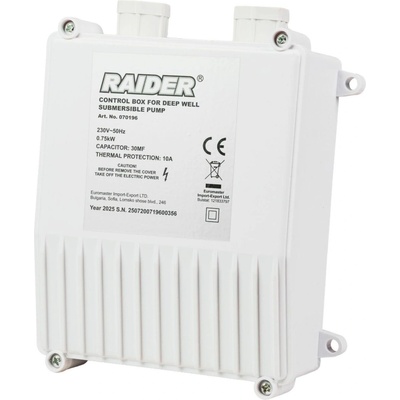 Raider Пусково табло за сондажни помпи Raider 070196 - до 0, 75 kW (070196)
