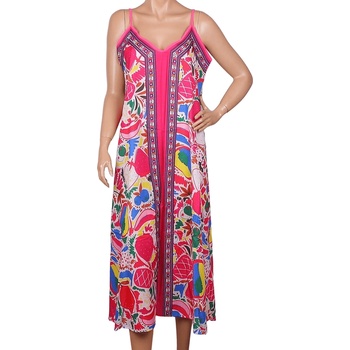 Image 1 of Дълга рокля за плаж в свежи цветове с плодове