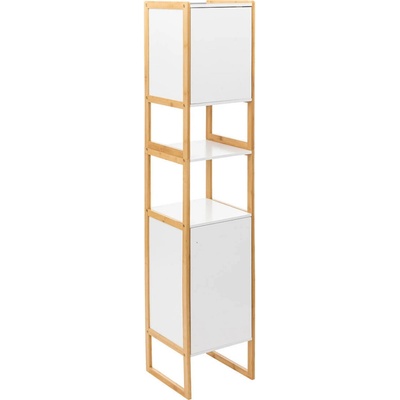 5five Simply Smart Vysoký koupelnový regál NATUREO, 33 x 33 x 170 cm bílá