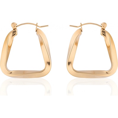 Franco Bene Zakroucené náušnice s propínacím zapínáním pozlacené 468