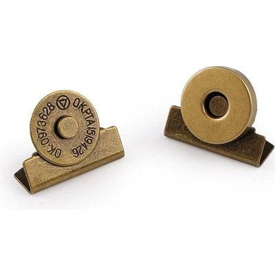 Magnetické zapínání Ø15 mm staromosaz 10 ks