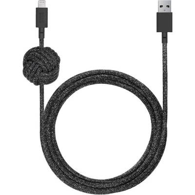 Native Union Night Cable Lightning - здрав плетен кабел за устройства с Lightning порт (черен) (3 метра)