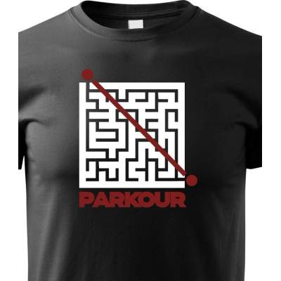Dětské tričko Parkour bludiště ČernáCanvas Dětské tričko Bezvatriko.cz 0800