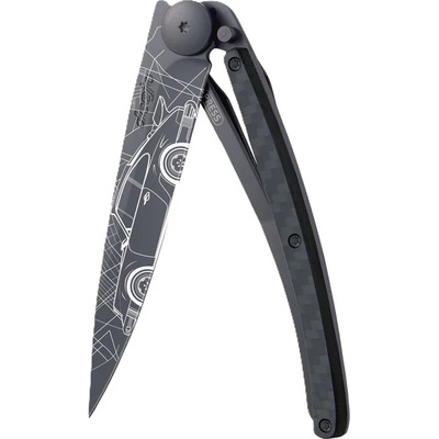 Deejo 1GC108 Tattoo BLACK CARBON Ultraľahký so rúčkou z karbónu a tetovaním