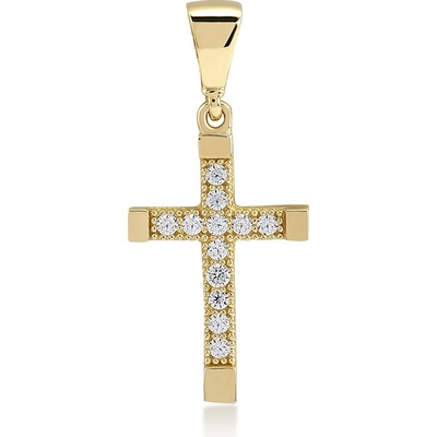 Lillian Vassago Zlatý křížek se zirkony LLV11 GP084Y