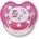 Baby-Nova Бебешка силиконова залъгалка силикон Baby Nova, розова (28227)
