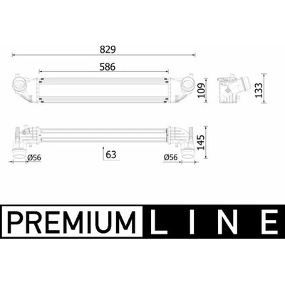 Chladič plniaceho vzduchu MAHLE ORIGINAL CI 620 000P (CI620000P)