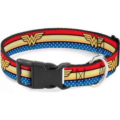 Buckle down Odolný obojek pro psa s plastovou sponou regular Wonder Woman