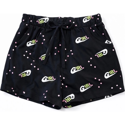 xcena Dívčí elastické kraťasy černé šedé Girl