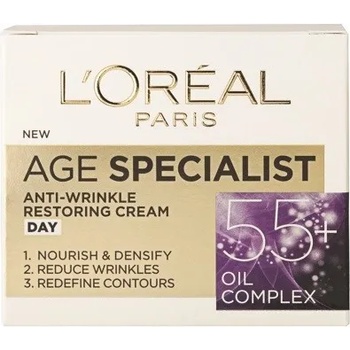 Image 1 of L'Oréal крем за лице, Против бръчки, 55+ , Дневен, 50мл