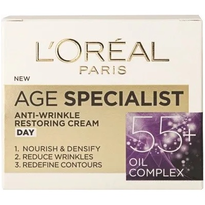 L'Oréal крем за лице, Против бръчки, 55+ , Дневен, 50мл