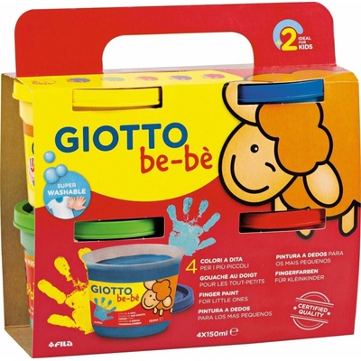 Giotto Be-Bé sada prstových farieb mix 4 x 150 ml