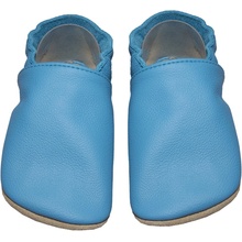 BaBice Kožené barefoot capáčky baby blue BA-121