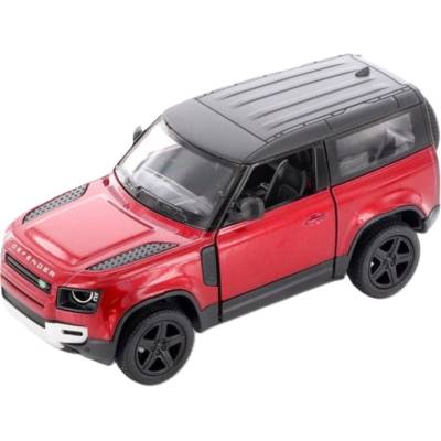 Kinsmart Метална количка Kinsmart - Land Rover Defender 90, 1: 36, бордо (55094)