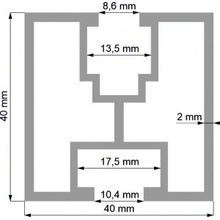 ehlinik Al profil solar - 40x40 economy, 1m