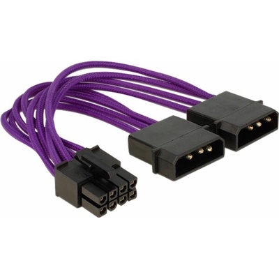Delock 8pinový EPS -> 2x 4pinový Molex 0,15m 83703