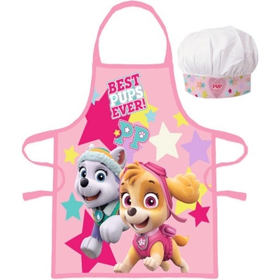 BrandMac Dětská zástěra Tlapková patrola s kuchařskou čepicí